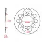 Rear Sprocket Puch Monza Alu Casted Wheels 44 Teeth Esjot