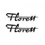 Florett Stickerset Black/White 120X30MM 2 Pieces