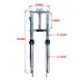 Front fork Puch Maxi Chrome / Short + Brake caliper mounting
