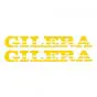 Stickerset Gilera Turbo Cut text Yellow
