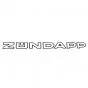 Sticker Zundapp 280X22MM White/Black a piece