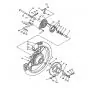 Rear wheel Yamaha FS1 2RU