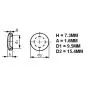 Rubber Seal Black 9.5 X 15.4MM