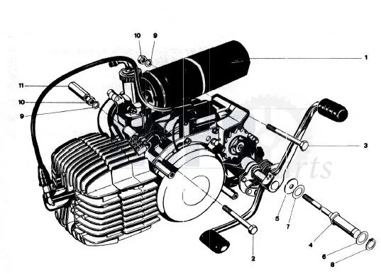 Engine block Kreidler 5V Indirect
