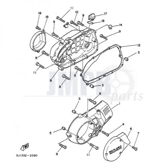 Crankcase Cover Yamaha DT50MX