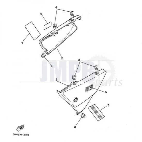Side covers Yamaha DT50MX