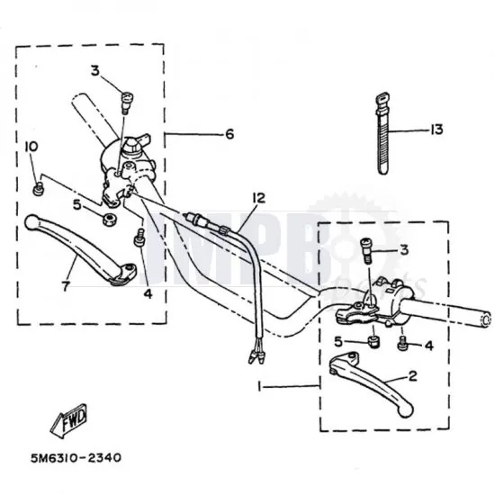 Brake / Clutch grip Yamaha DT50MX