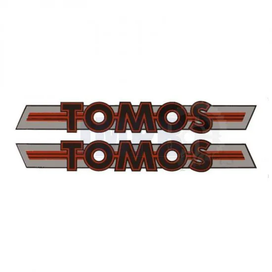 Stickerset Tank Red/Silver Tomos 4L