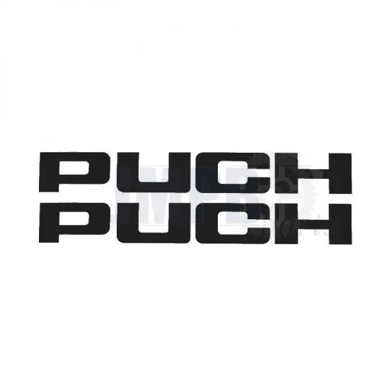Stickerset Puch Black 150X20MM