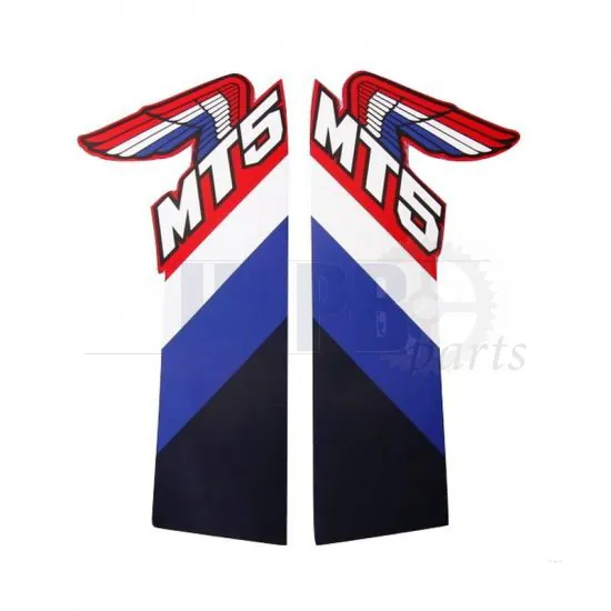 Stickerset Tank Honda MT5 1987 Black/Blue/White