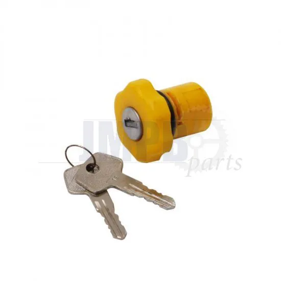 Oil Tank Cap with Lock Yellow Honda MT/MB
