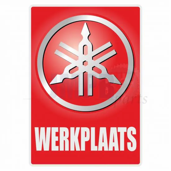 Werkplaats Sticker Yamaha Dutch