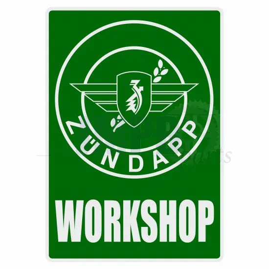 Workshop Sticker Zundapp Green English