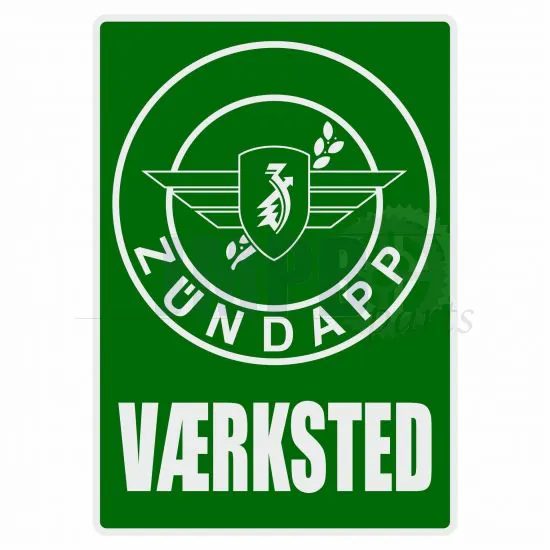 Vaerksted Sticker Zundapp Green Danish
