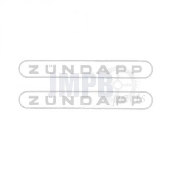 Stickerset Tank Zundapp Word White