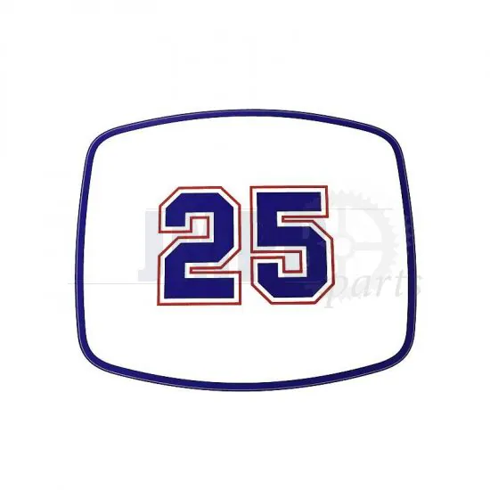 Sticker Headlight spoiler "25" Zundapp HAI