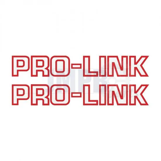 Stickerset Pro-Link Red on Transparent 26CM