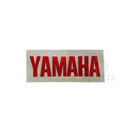 Sticker Yamaha Red on Chrome 51X20MM