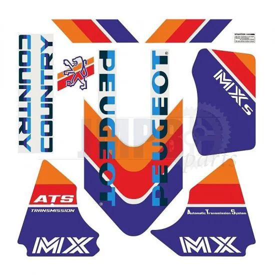 Stickerset Peugeot MX-S White Complete