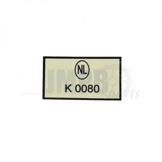 NL Approval Sticker K | Dutch only