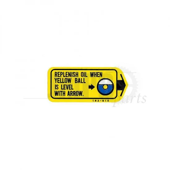 Sticker Oil level check Honda MB50