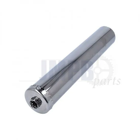 Exhaust Silencer Chrome Uni Glass wool damped DIY