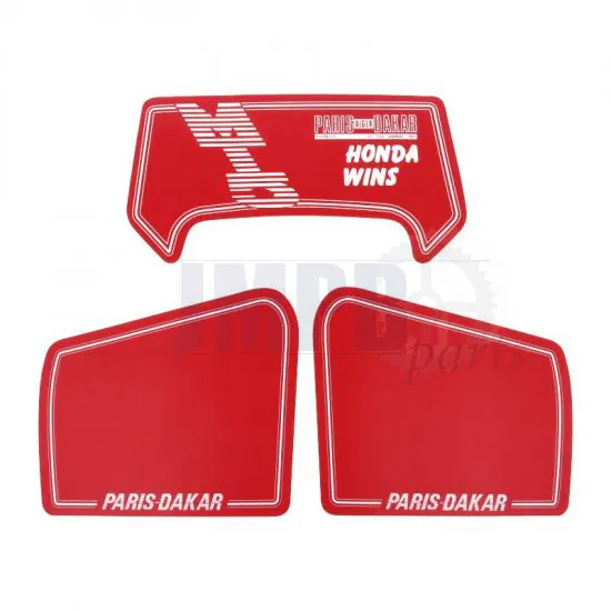 Stickerset Honda MT5 Dakar Honda Wins Red 3-Parts