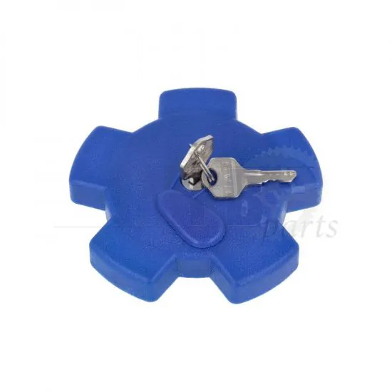 Tank cap Star with lock Blue