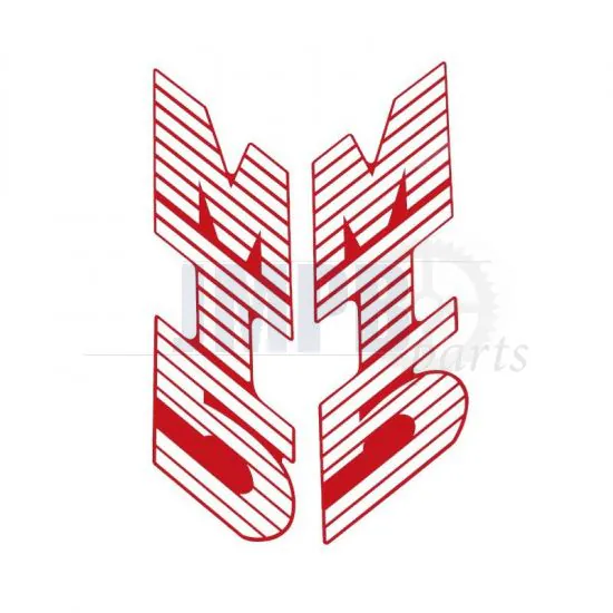 Stickerset Tank Honda MT5 Red/White