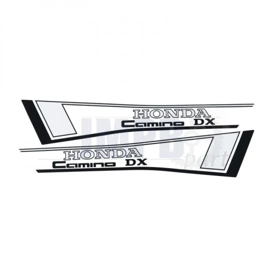 Stickerset Tank Honda Camino DX Black/White