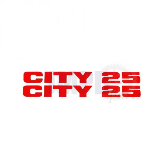 Stickerset City 25 Side panel Red 165X25MM