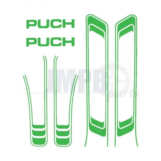 Stickerset Puch Maxi Lines Green A-Quality