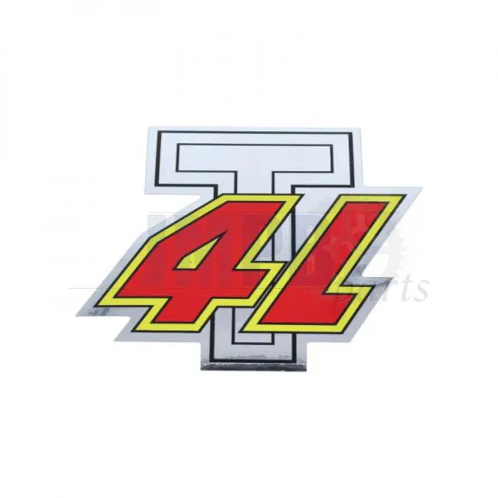 Sticker Frame Tomos 4L Chrome/Red/Yellow