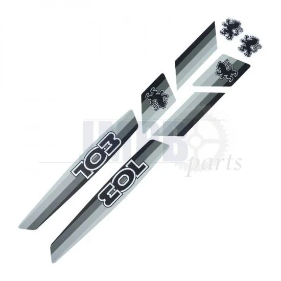 Stickerset Peugeot 103 Grey