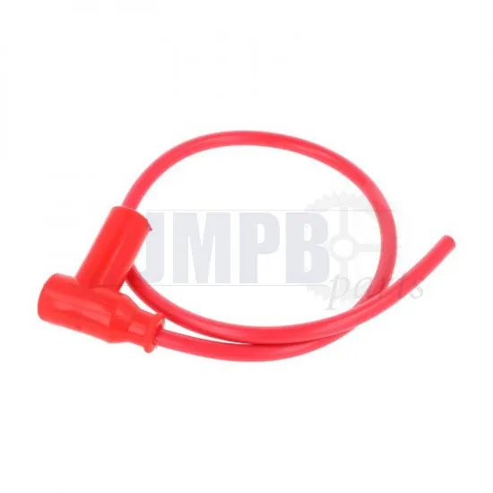 Sparkplug cable + cap 50CM Red/Red