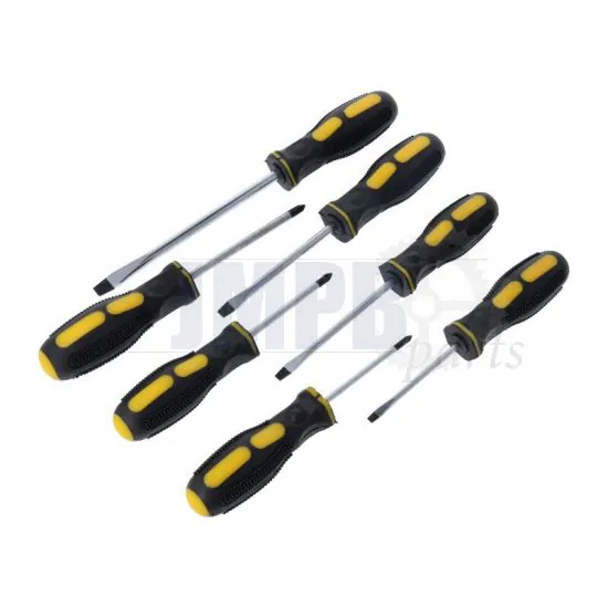 Screwdriver set 7 Pieces Black/Yellow