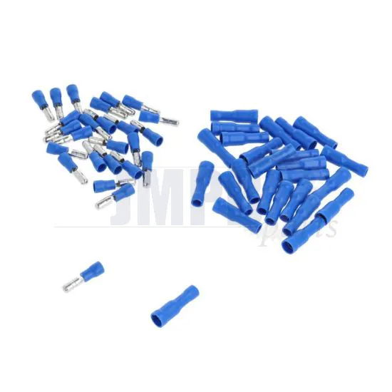 Assortiment set Cable lugs Blue - 50 Pieces