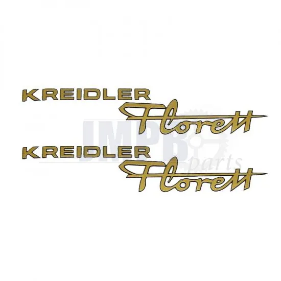 Kreidler Florett Stickerset Gold 135X30MM 2 Parts 