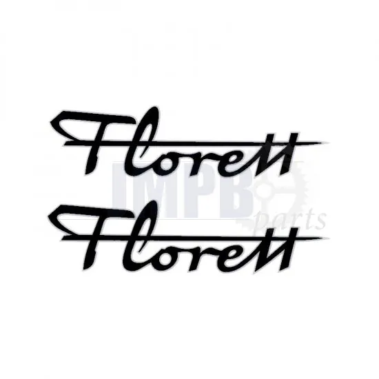 Florett Stickerset Black/White 120X30MM 2 Pieces
