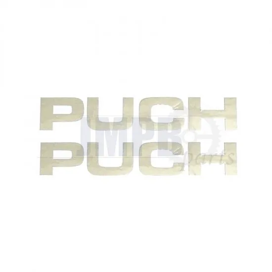 Sticker Puch 118X22MM Chrome 2 pieces