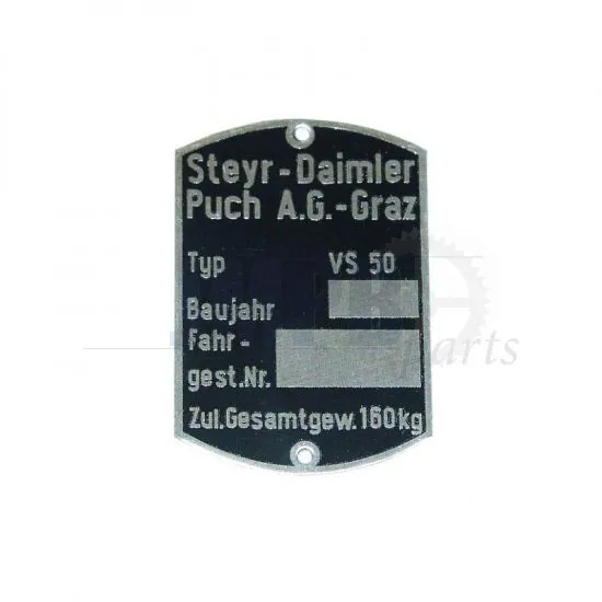 Type plate Puch VS50