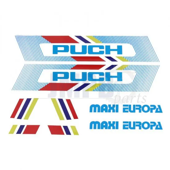 Stickerset Puch Maxi Europa White