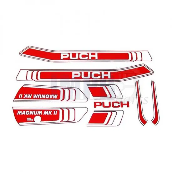 Stickerset Puch Magnum MKII Red/White