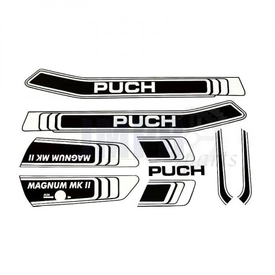 Stickerset Puch Magnum MKII Black/White
