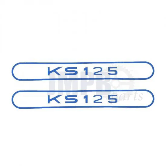 Stickerset Tank Zundapp KS125 Blue