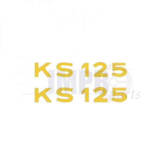 Stickerset Tekst Zundapp KS125 Geel