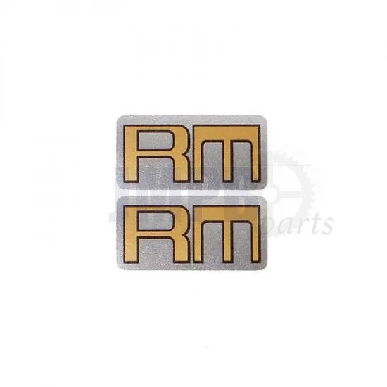 Stickerset Kreidler RM Gold on Silver 25X49MM