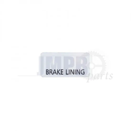 Brake Lining sticker Chrome FS1 17X9MM