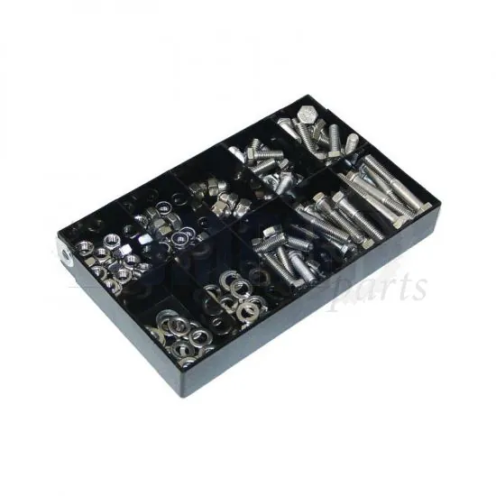 Assortiment set Bolts/Nuts Hex M6 SS - 150 Pieces