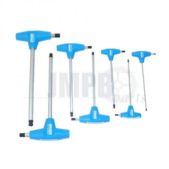 Unior T-Handle Ball-end hexagonal screwdriver Set 7-Pieces